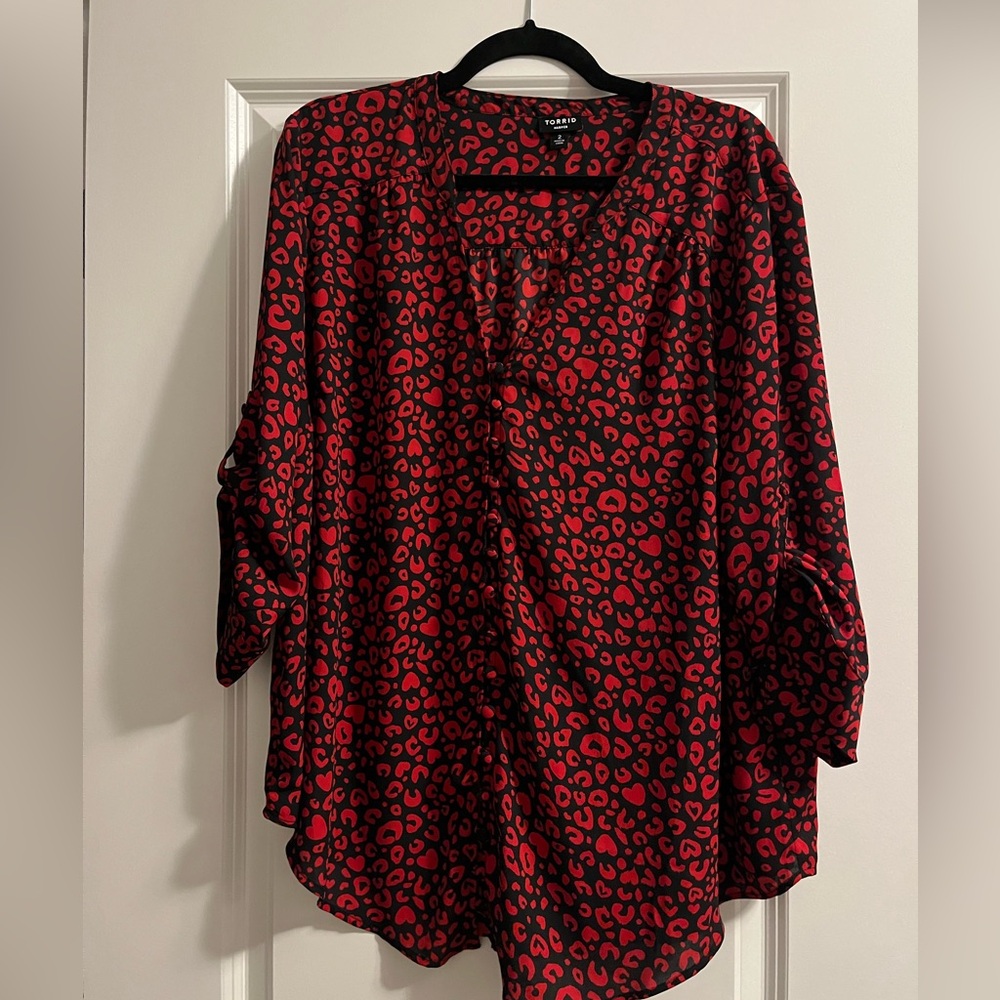 Torrid long sleeve button up blouse